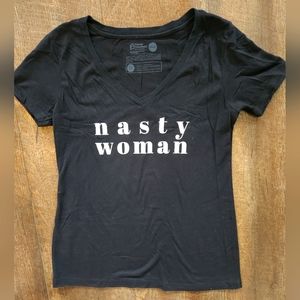 Nasty woman feminist t shirt size medium